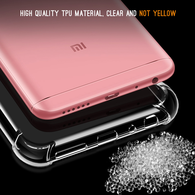Funda de teléfono para Xiaomi Redmi Note 5 6 7 Pro 7 6 Pro 6A 5 Plus cubierta de Airbag de cristal transparente para Xiaomi mi 9 8 se A1 A2 lite F1