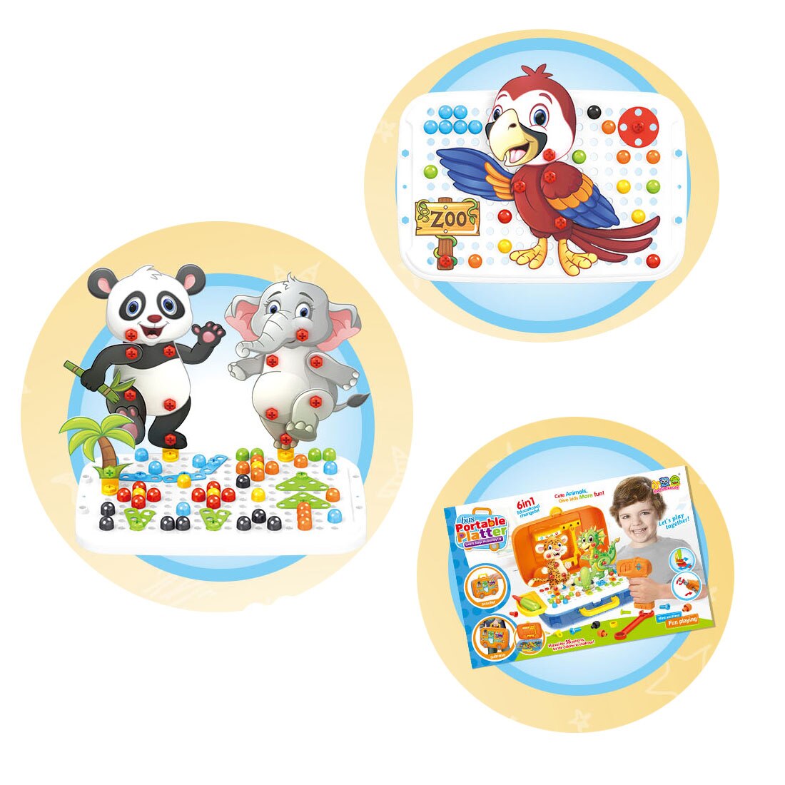 freundlicher Elektrische Bohrer Schraubendreher Puzzle Spielzeug 3D Bausteine Werkzeug Bausatz vorgeben Werkzeuge Spielzeug Bildung freundlicher Spielzeug -703A