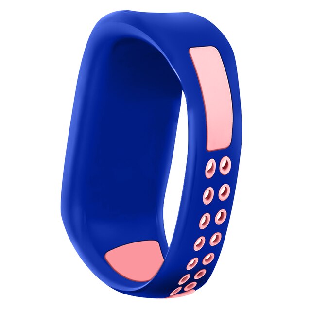 Bracelet en Silicone FIFATA Bracelet pour Garmin Vivofit 3/Vivofit JR/JR 2 enfants Bracelet de montre sport coloré Bracelet accessoires: Blue pink / L