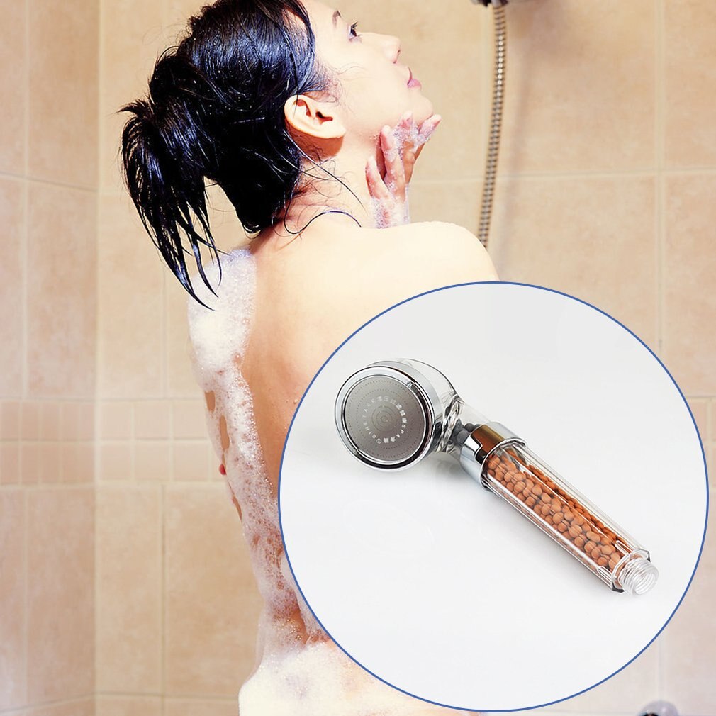 Negative Ion Shower Bathtub Pressurized Water Saving Large Handheld Spa Shower Head Shower Set