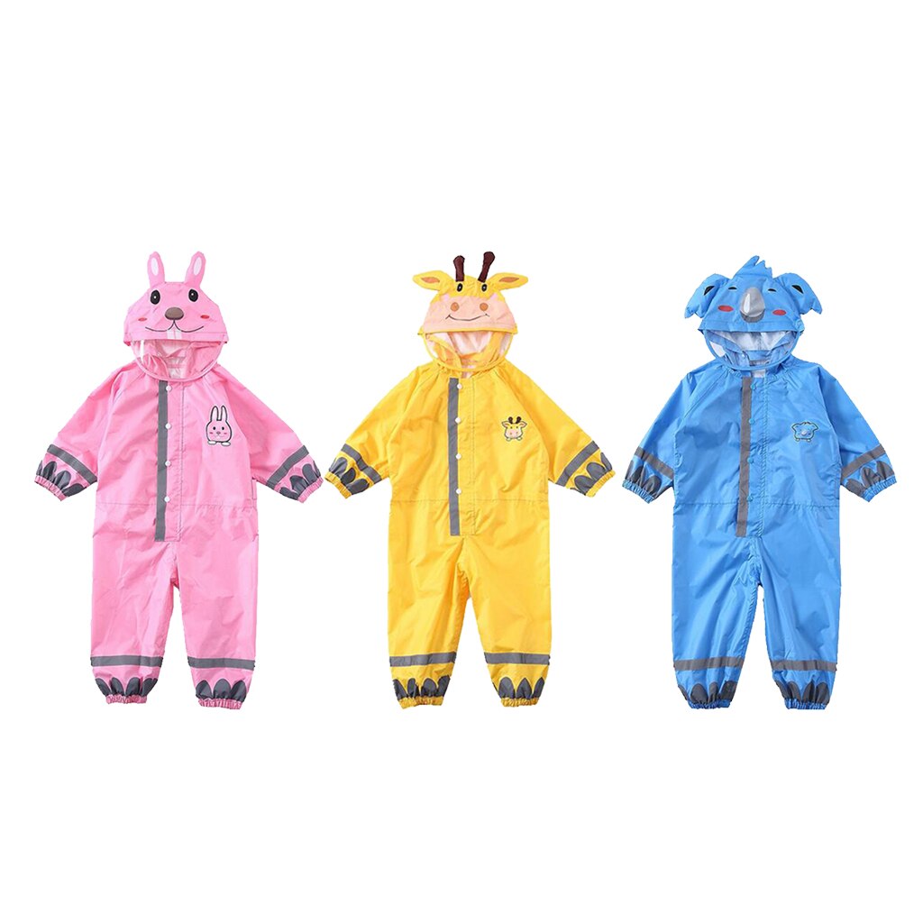 Conjoined Rain Coat Hooded Portable for Toddler Summer Rainwear Waterproof