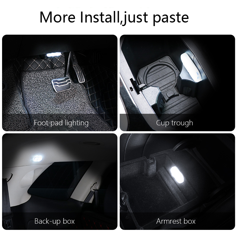 SEAMETAL 5V voiture Led éclairage doigt tactile capteur lampe de lecture LED Attraction lumières USB Charge 6 ampoules pour voiture intérieur lumières