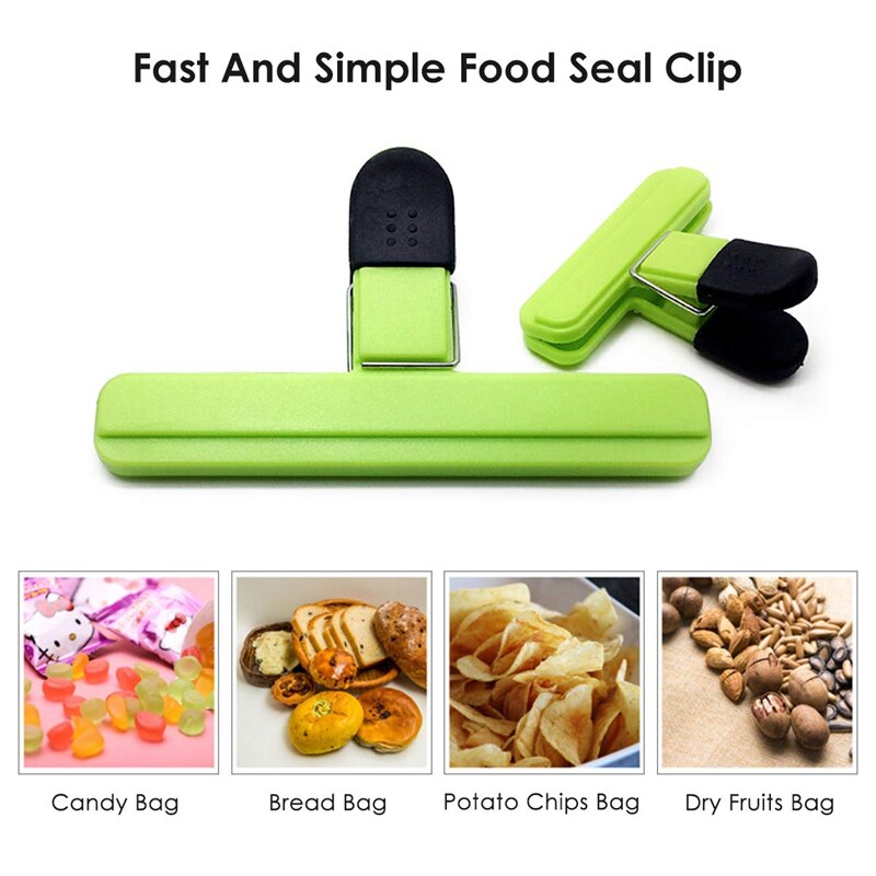 Plastic Bag Clips Set Large Chip Bag Clips Colorful Sealing Clips Clamps for Snack and Food Bags