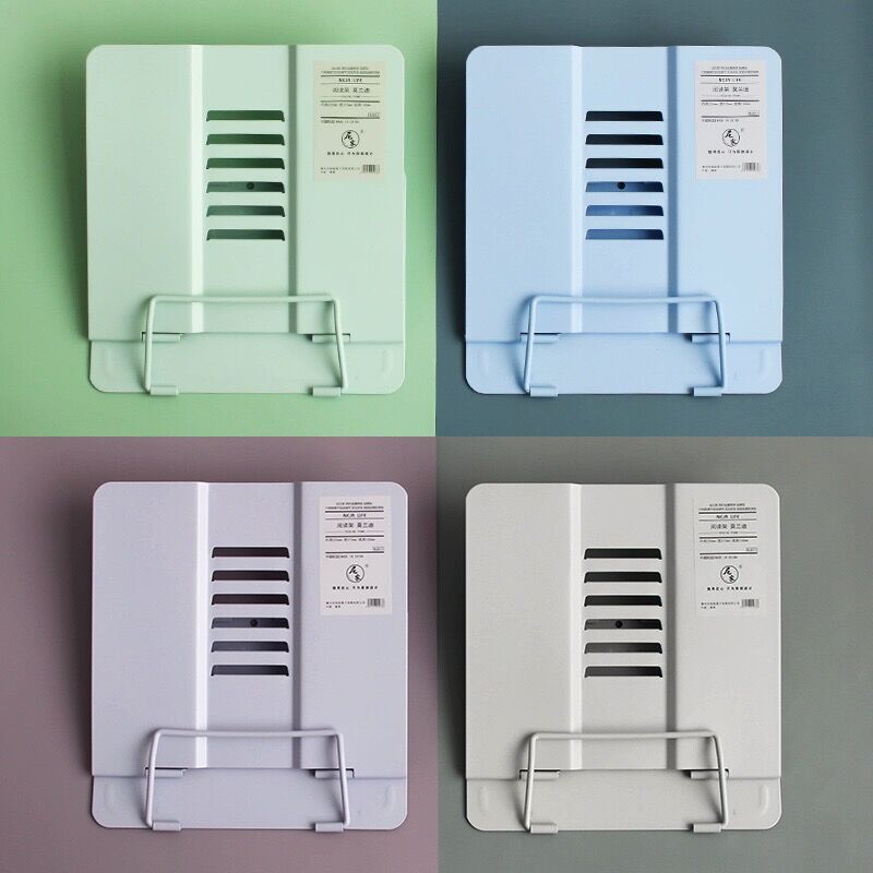 MINKYS-soporte plegable Morandi para libros, base de Metal para leer libros, ajustable, material de papelería Kawaii para escuela y oficina