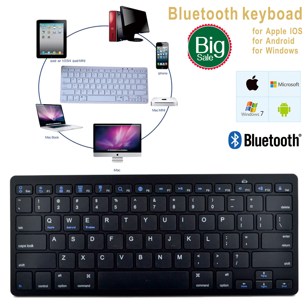 Tragbare Drahtlose Bluetooth Tastatur für Android/apple Ios/windows Pc Computer Tablet Tastatur Hause Büro Arbeiten Tastatur