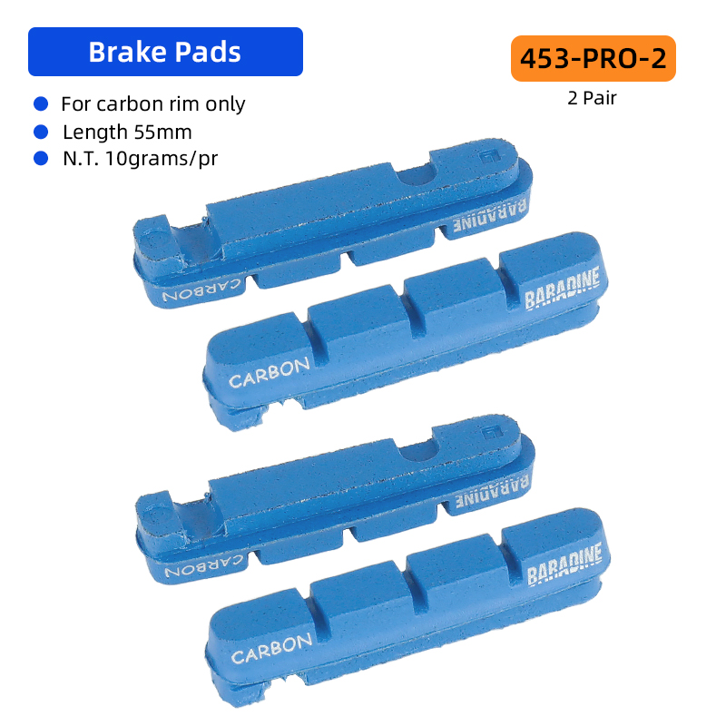 Road Brake Pads Cartridge type for V-Brake Cantilever Low Wear Tear Carbon Rim Stopper BMX Road Bike Brake Shoes Inserts: Orange