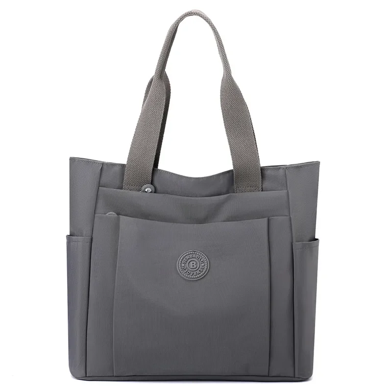 Sac décontracté pour femmes, à la et décontracté, nouvel article 2024, sac mère à main en tissu nylon solide de grande capacité à bandoulière unique: Or