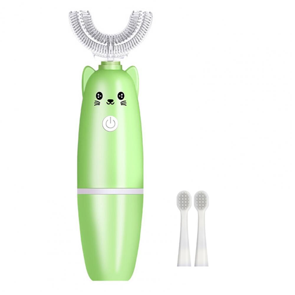 Spazzolino a forma di U per bambini/denti spazzolino morbido spazzolino elettrico pulizia profonda materiale alimentare spazzolino da denti modellante per cartoni animati