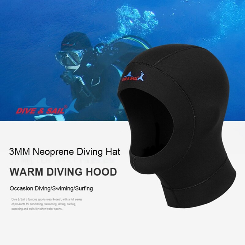 3MM Neoprene Scuba Diving Hat Unisex NCR Fabric Hood Swimming Cap Winter Cold-proof Snokel Wetsuits Head Cover Helmet Swimwear