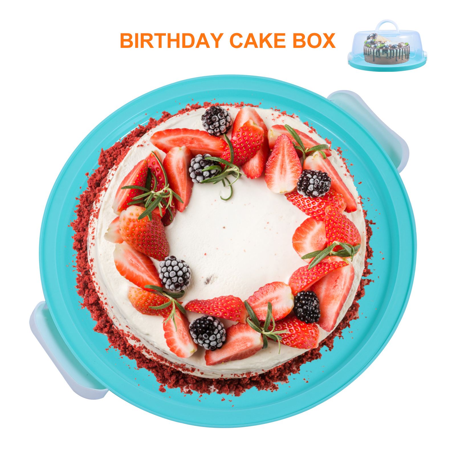 10inch Transparent Cake Box Portable Handheld Cake Package Food Storage Case Fresh Keeping Container Birthday Baking Supplies
