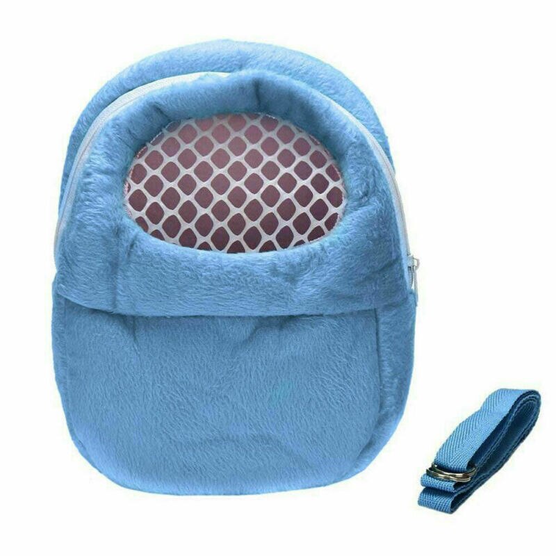 Mochila portátil de viaje para mascotas, bolsa de mano de malla transpirable con forma de ardilla, jaula de portador de red para hámster