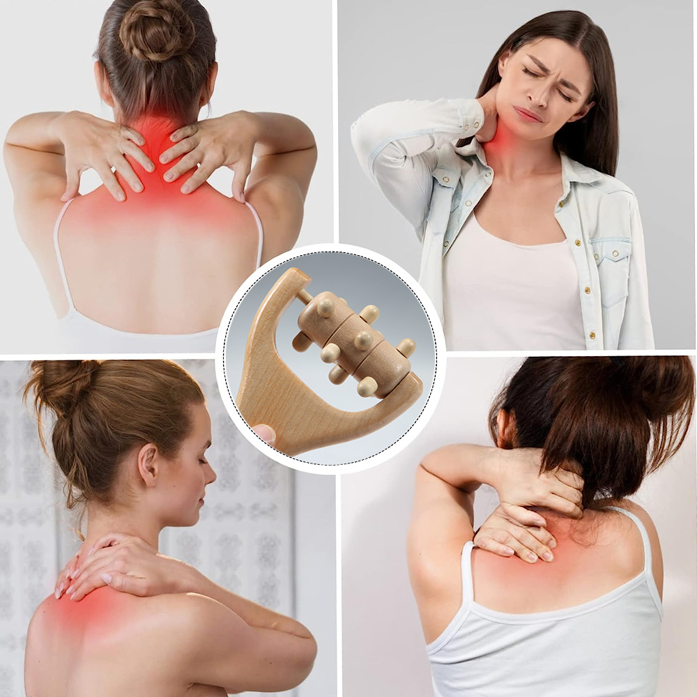 1 Stück Massageroller aus Holz, sofort selbstmassageende Taille, Oberschenkel, Beine, Hände, Ganzkörper-Rolle-Werkzeug, Massagegerät, DIY Maderotherapie