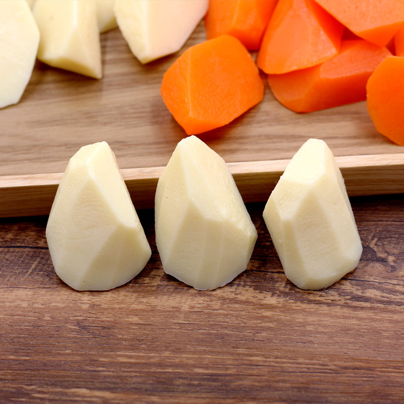 Simulerad mat potatisblock potatisblock morotsblock grönsaksmodell äta lekrätter set fotografering rekvisita