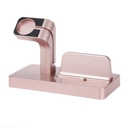 Houder Voor Apple horloge Stand 42mm 38mm 44mm 40mm 5/4/3/2 /1 IPhone X 7/8 Plus 6S 6 Plus 6S 5S 2 in 1 oplader station Accessoires: Rose gold