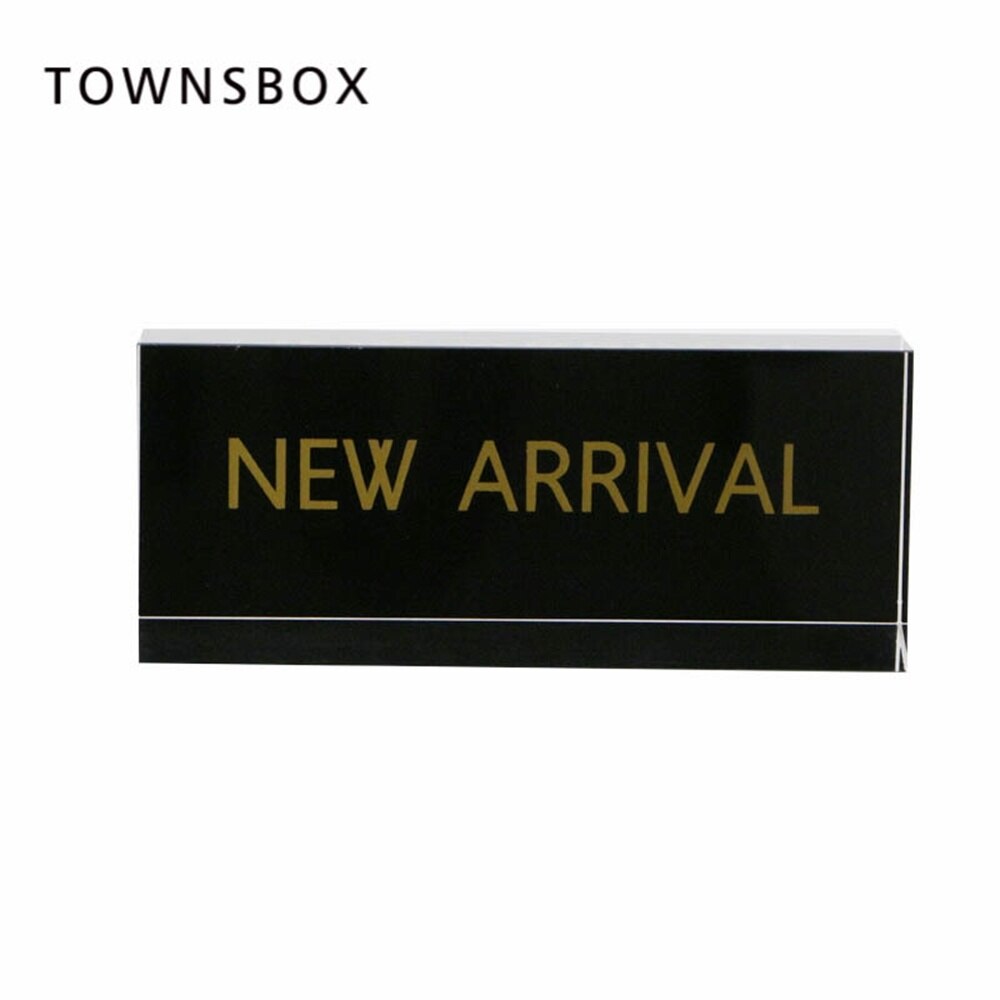 Black Acrylic Block Letter Countertop Advertising Sign Board Stand Signage Plate Holder for