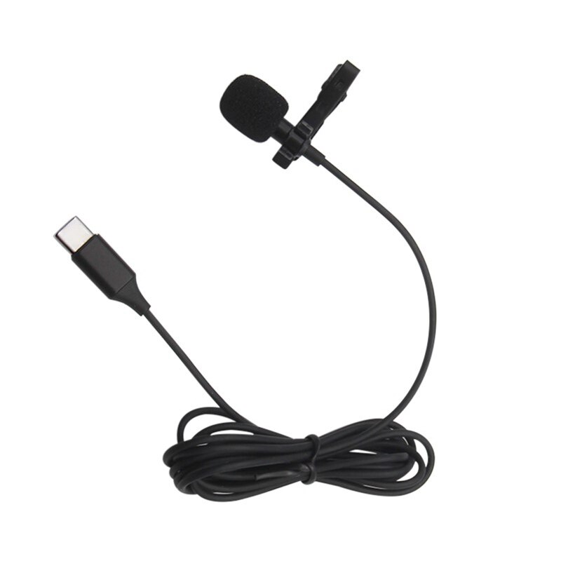 Mobiltelefon miniklipp mikrofon type-c lavalier mikrofonopptak til huawei xiaomi samsung android telefon: misligholde tittel