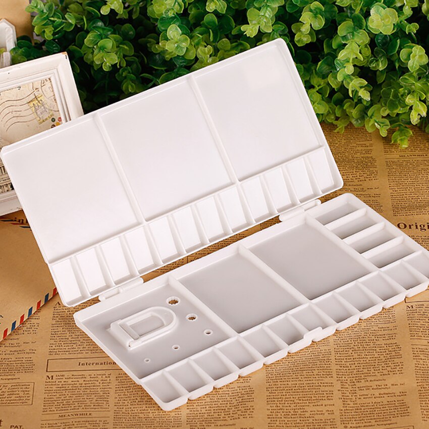 Paint Palette Rectangular Rectangle 33 Grids Palette Empty Watercolor Paints... – Vicedeal