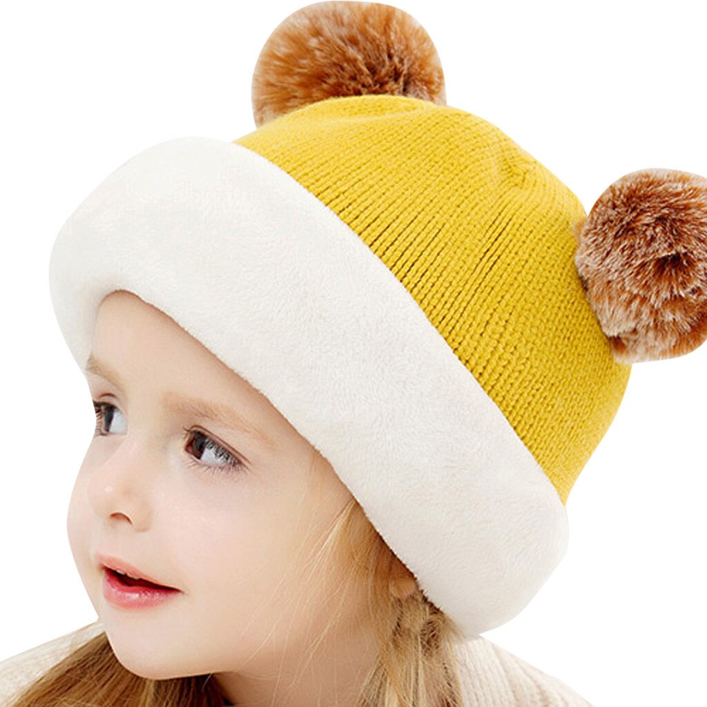 Gorros de invierno para niños y niñas, gorros cálidos, Set de bufandas, gorro para bebé, gorro infantil de punto, gorro bonito para niñas de 2 a 7 años, sombrero C800 #: YE