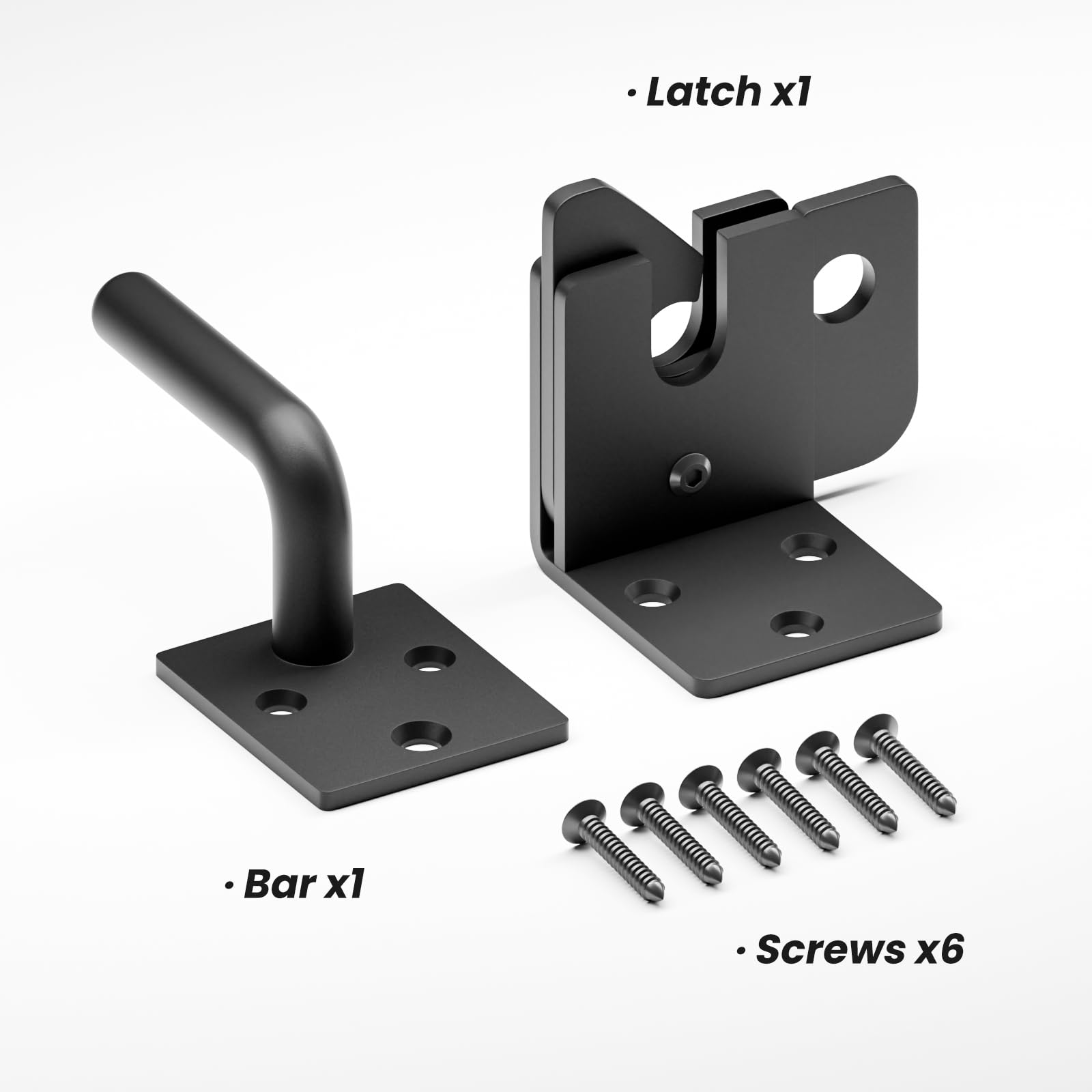 Pestillo de puerta automático para valla de madera, bloqueo de puerta automático, palanca de gravedad para puerta de valla de madera, Pestillos de puerta, negro