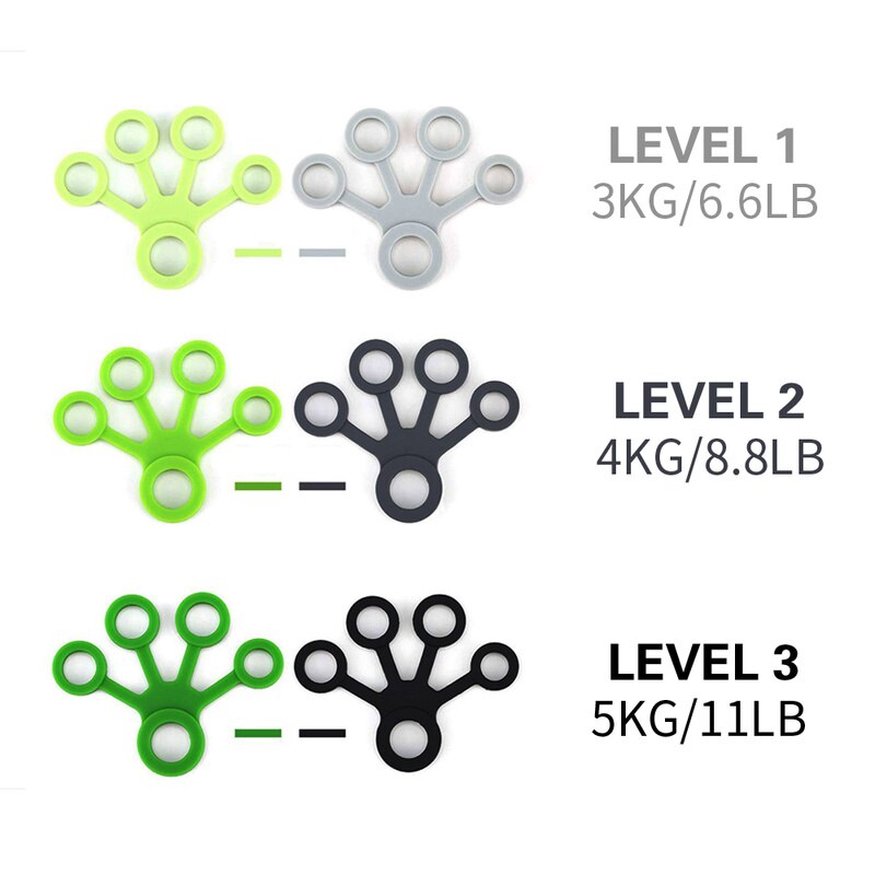 Expansor de mano de silicona de 3-4KG, ensanchador de entrenamiento para dedos, bandas de resistencia para muñeca, ejercicio, Fitness
