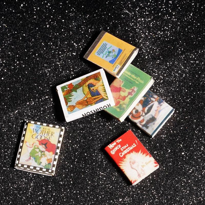 6 Pcs Comic Books1:12 Doll Accessories Doll Books House Decor Scene Study Room Exquisite Books