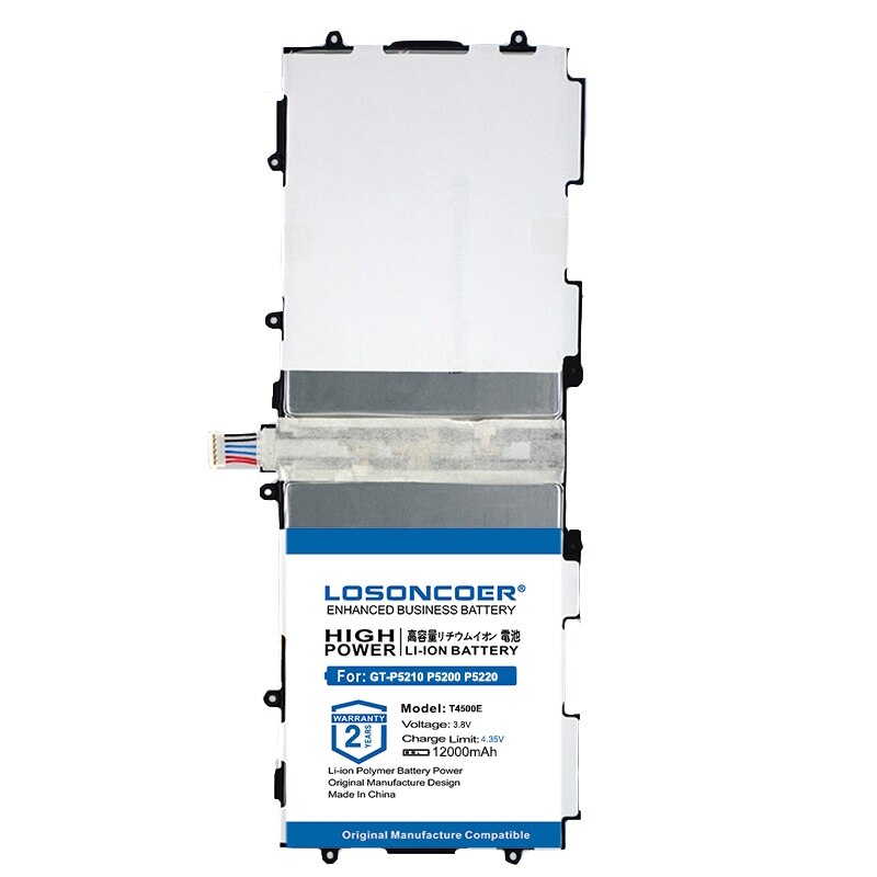 LOSONCOER 12000mAh T4500K T4500C T4500E Replacement Battery For Samsung Galaxy Tab 3 10.1 GT-P5210 P5200 P5220 P5213 Free tools