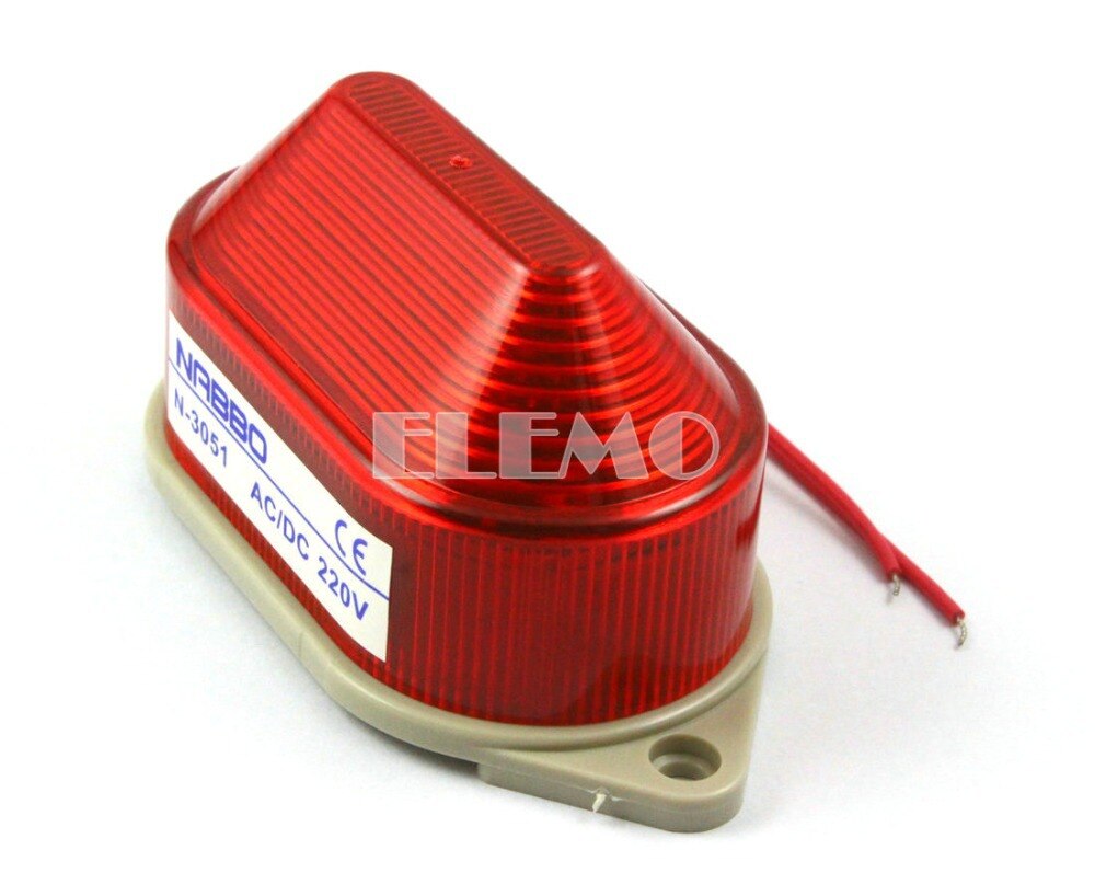 Rode LED Signaal Licht Strobe Industriële Waarschuwing Lamp 220 V AC 3 W