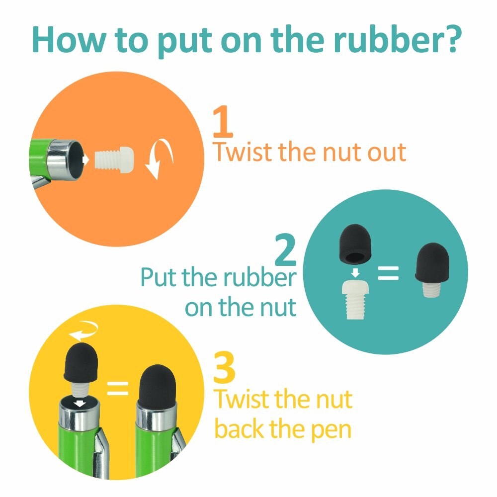 10pcs/set Universal 2 in 1 Metal Stylus Pens with Ballpoint Pens Touch Screen Pen for All Capacitive Screen