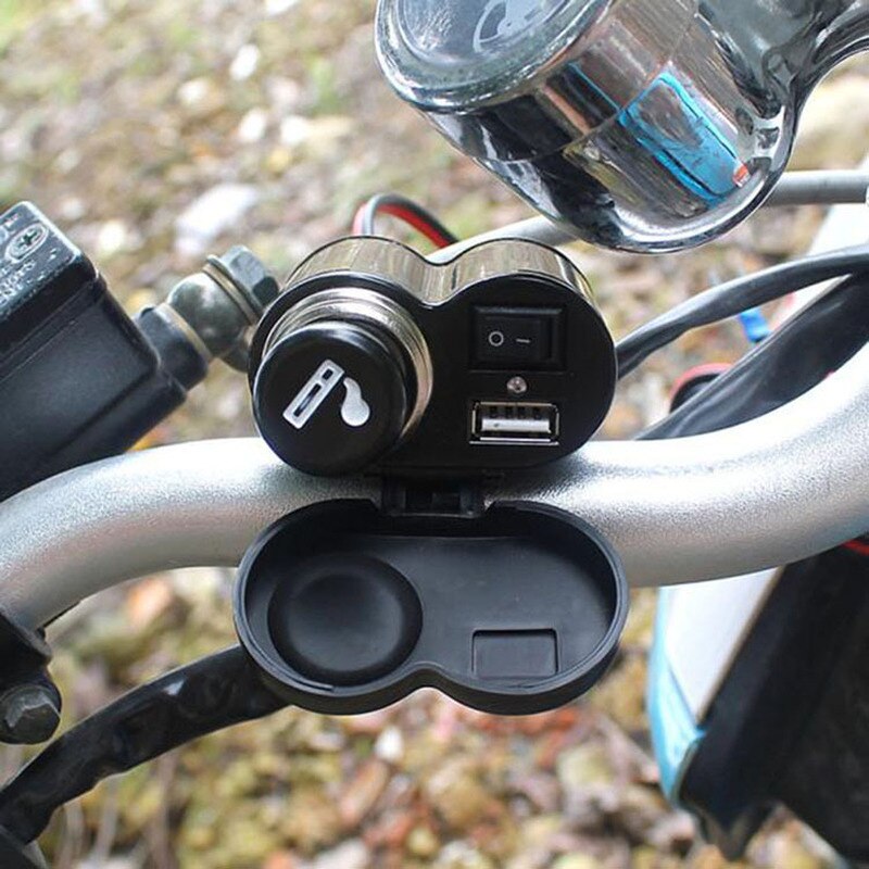 Auto motorfiets sigarettenaansteker dubbele usb-lader 12v auto boot motorfiets tractor stopcontact stopcontact auto accessoire