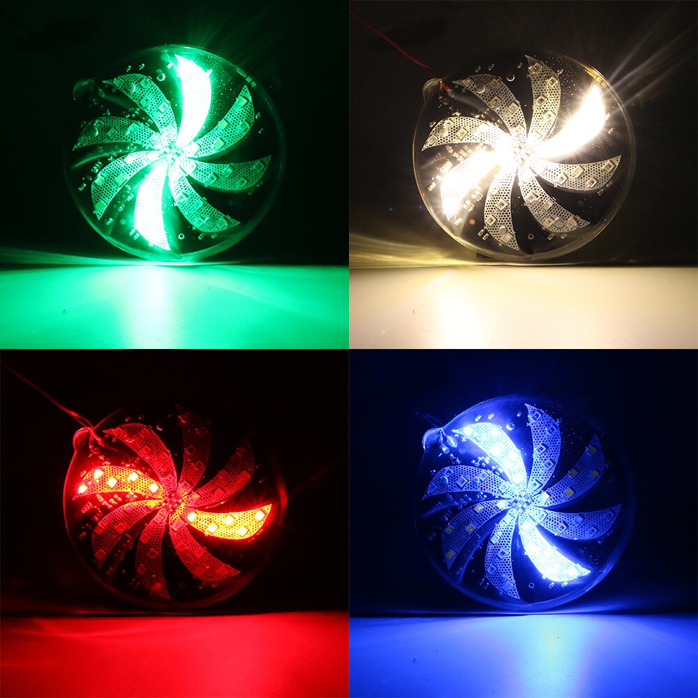Leepee atmosfære lampe flash lampe 6/8/10cm led strobe lys modificeret vindmølle lys motorcykel bil brandhjul lys
