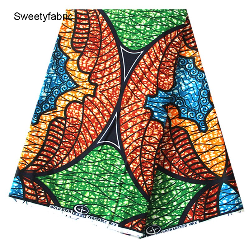 100% Katoen Ankara Afrikaanse Blok Prints Wax Stof Guraranteed Echte Batik Africain Bedrukte Stoffen Voor Jurk