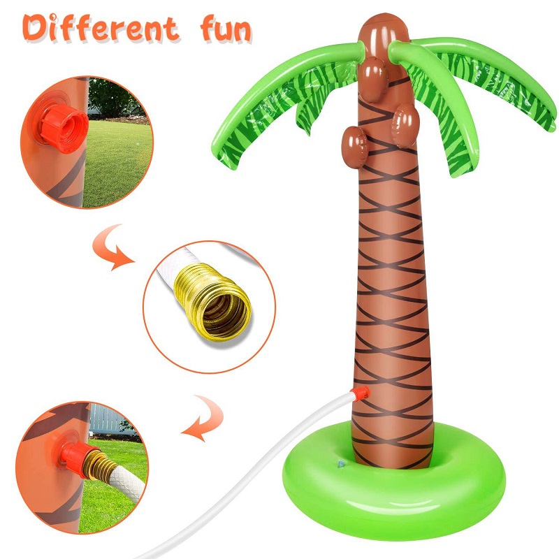 inflatable PVC water spray coconut tree Lawn children's sprinkler toys Outdoor water coconut tree toys