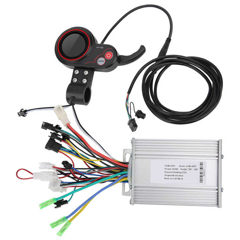 E-bike LH100 48V 450W 500W 1000W Controller LCD Display Throttle Control Panel Set Electric Bicycle Mountain Bike Scooter Parts: 450W