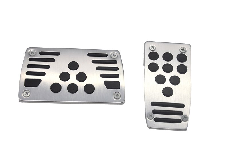 Bil styling aluminium automatisk biltransmission 2 stk skridsikker bilpedal sæt sæt pedali speederpedal bremsepedal