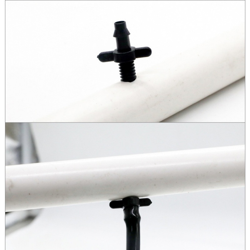 50 Stuks 4/7Mm Splitter Adapter Connector Weerhaak En Tuin Irrigatie Slangen Pvc Fittingen 6Mm Draad Koeling Plant Bewatering