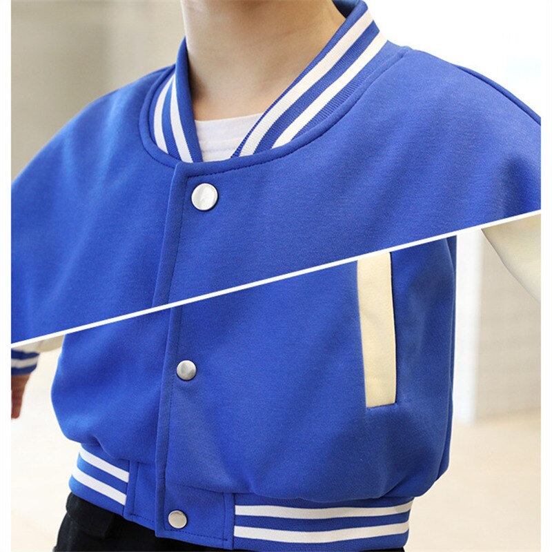 Novos meninos outono primavera casaco escola meninos casuais jaqueta esportiva crianças outwear casual crianças roupas carta uniforme de beisebol 5-14y