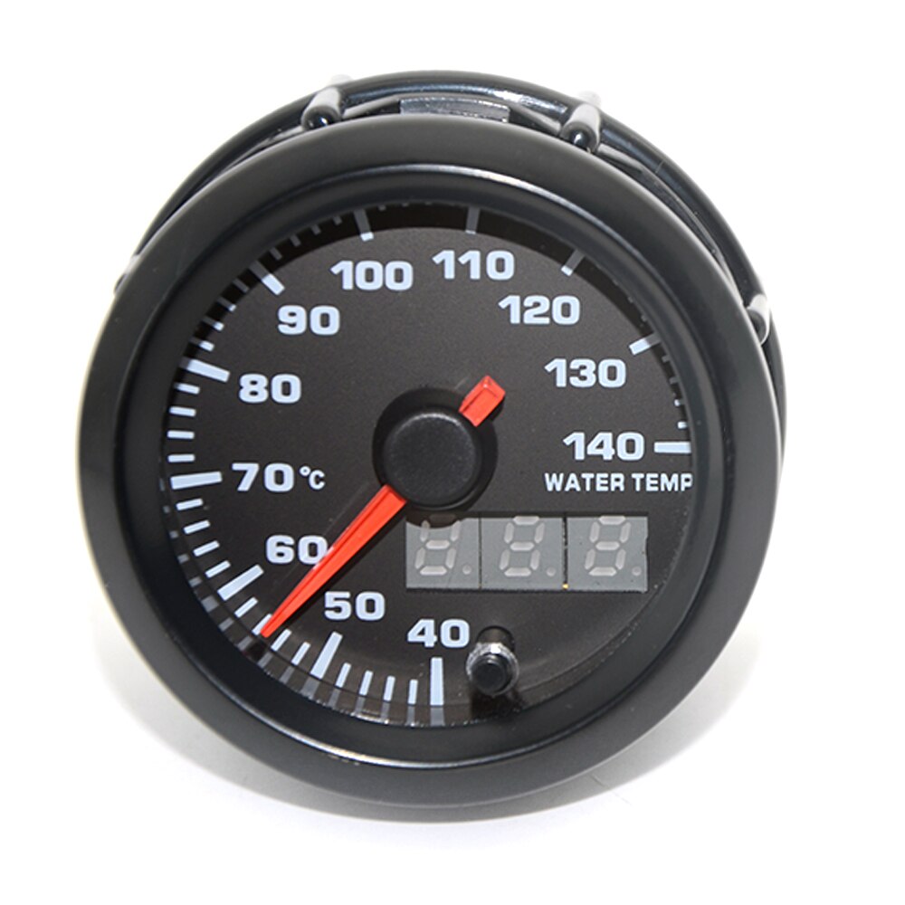 DepoTuning 2'' 52MM Car 7 Colors Led Analog & Digital Water Temperature Gauge 40-140℃ With Water Temp Joint Pipe Sensor Adapter