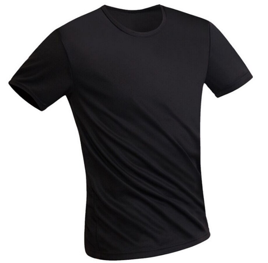 T-shirt de Sport pour hommes, séchage rapide, Fitness, musculation, basique: XXL / C