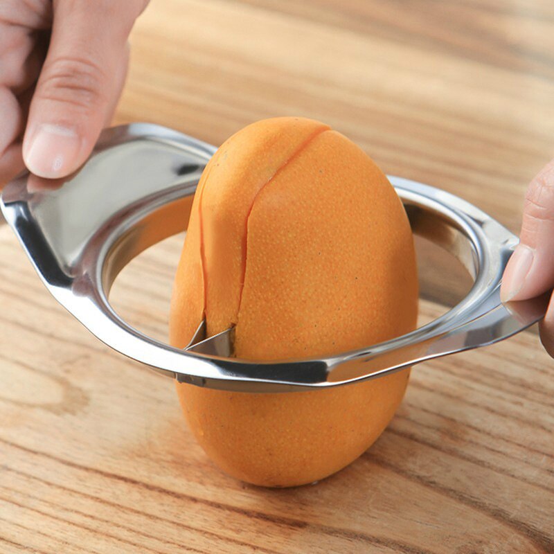 Mangon leikkaus ruostumattomasta teräksestä hedelmäjakaja haketus mango leikkuripää mangonpoistolaite mango viipaleina halkaisijat avokado