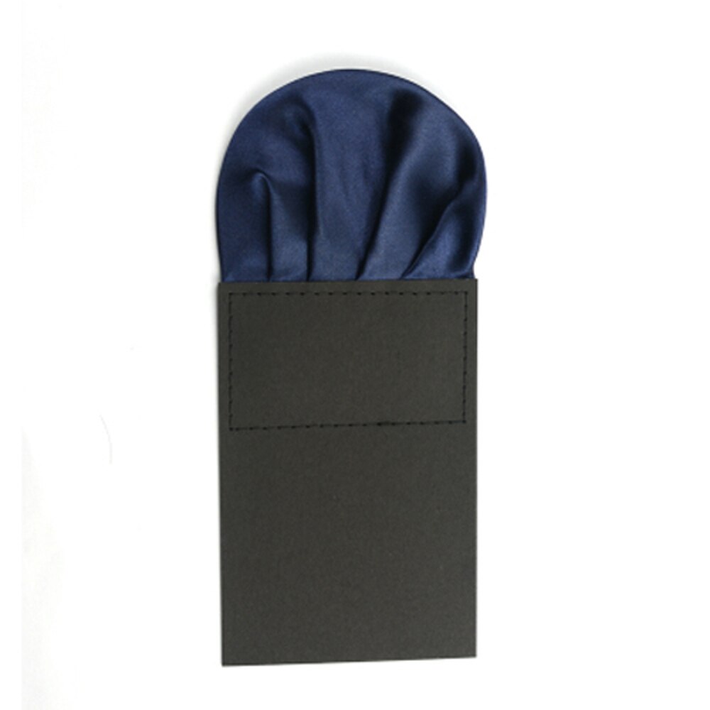 Men Solid Plain Satin Pre Folded Pocket Square Wedding Party Hanky Handkerchief BWTYY0507