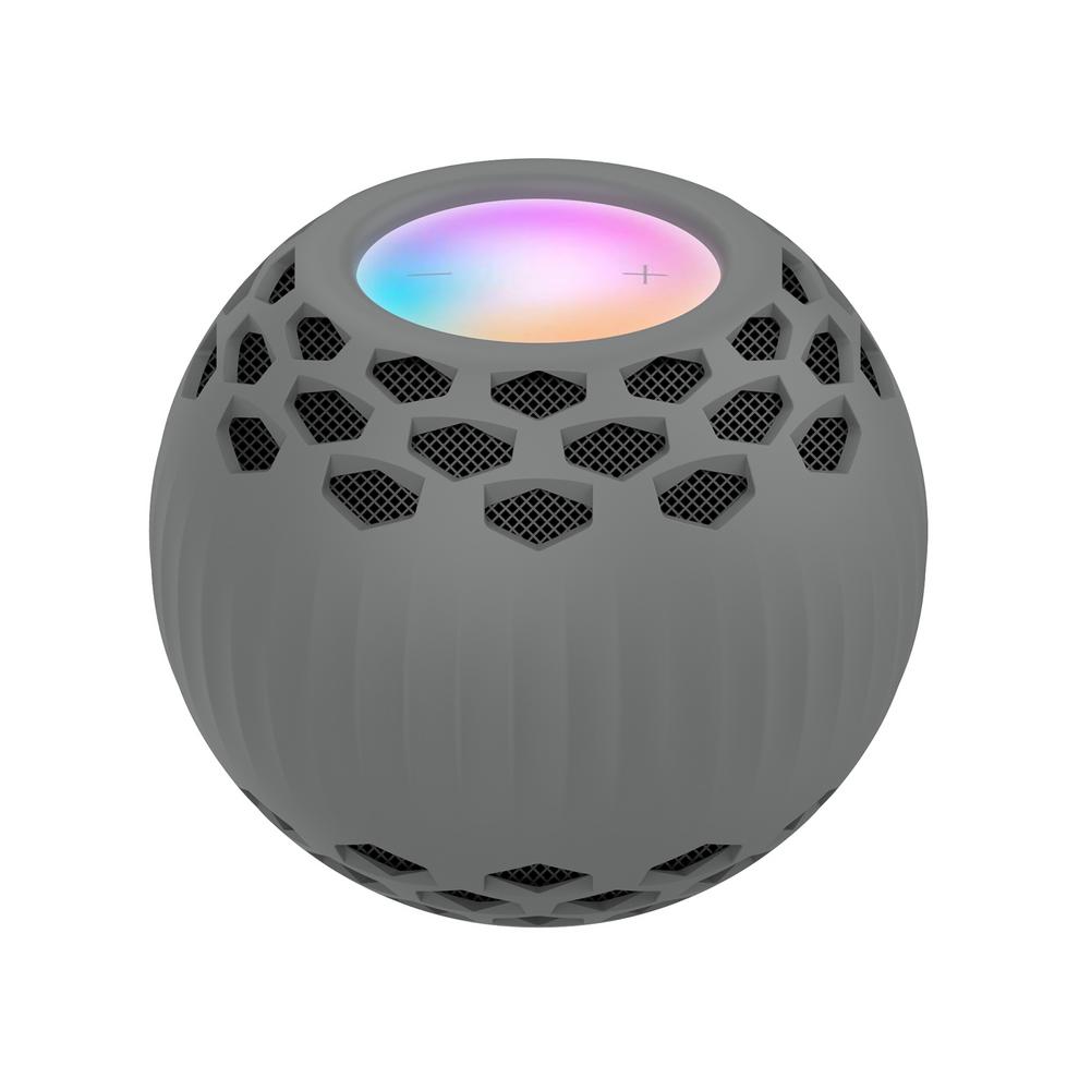 Høyttalersilikonetui mykt beskyttende skall fallbestandig støtsikkert støvtett beskyttelsesdeksel til apple homepod mini-høyttaler: Rosenrød