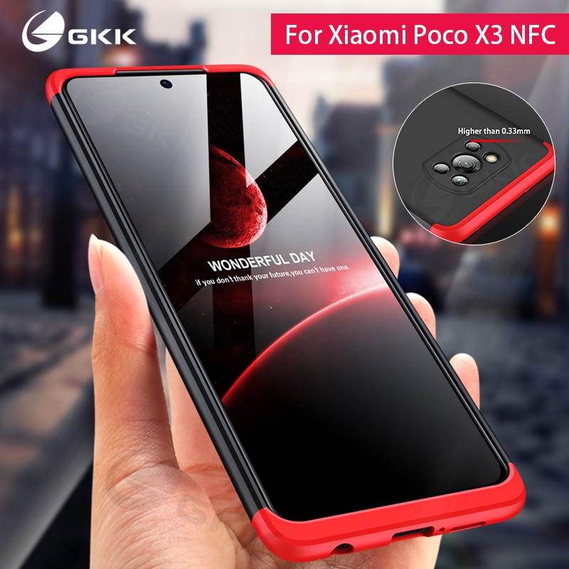 Gkk caso para xiaomi poco x3 nfc caso luxo armadura proteção à prova de choque fosco duro capa para xiaomi pocofone f1 x3 nfc coque