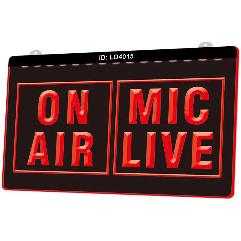 LD4015 sur Air Mic Live panneau lumineux à LED de gravure 3D plusieurs couleurs libre au détail