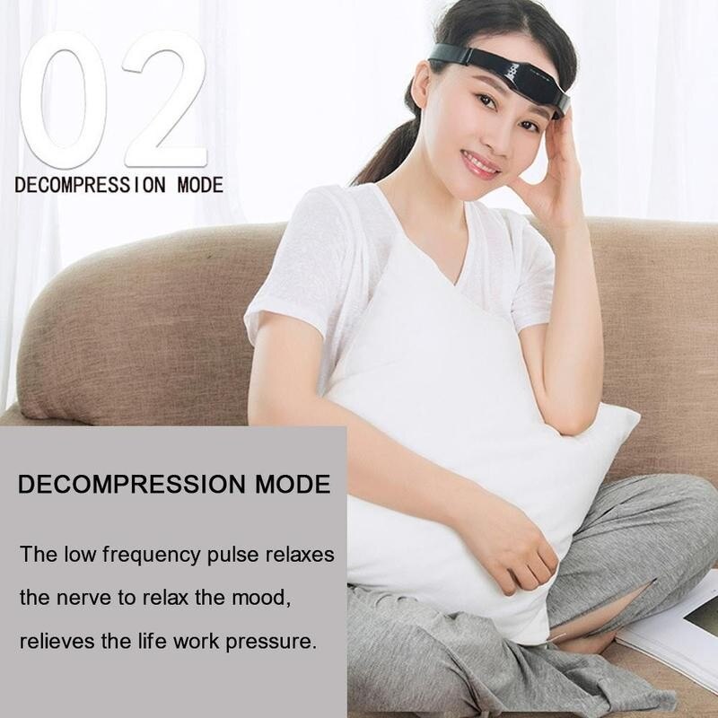 Elektrische Slaap Steun Head Massager Monitor Migraine Relief Slapeloosheid Therapie Release Stress Helpen Slapen Apparaat Hypnotische Apparaat