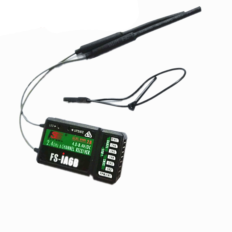 QX-MOTOR Originele Flysky Ia6b Ia6 Ontvanger FS-IA6/FS-IA6B/6CH 2.4G Dual Antenne Rc Ontvan Voor Flysky FS-I6 FSI6 FS-i4 FS-i6