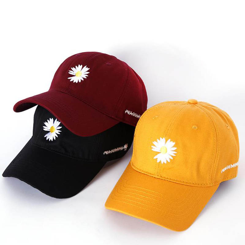 Doitbest Kleine Madeliefjes Baseball Cap Hoed Voor Vrouwen Mannen Lente Zomer Borduren Outdoor Lady Meisjes Sport Caps Snapback