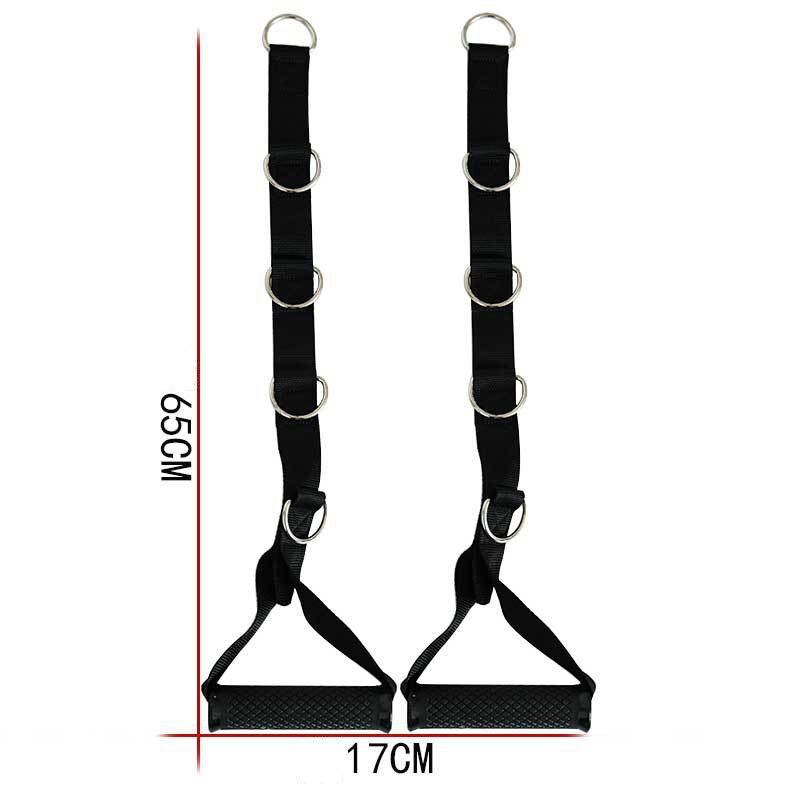Gym handtag kabelmaskin lyft dragning träning antislip handtag fitness cross over handtag triceps träningsmaskin tillbehör: Grå