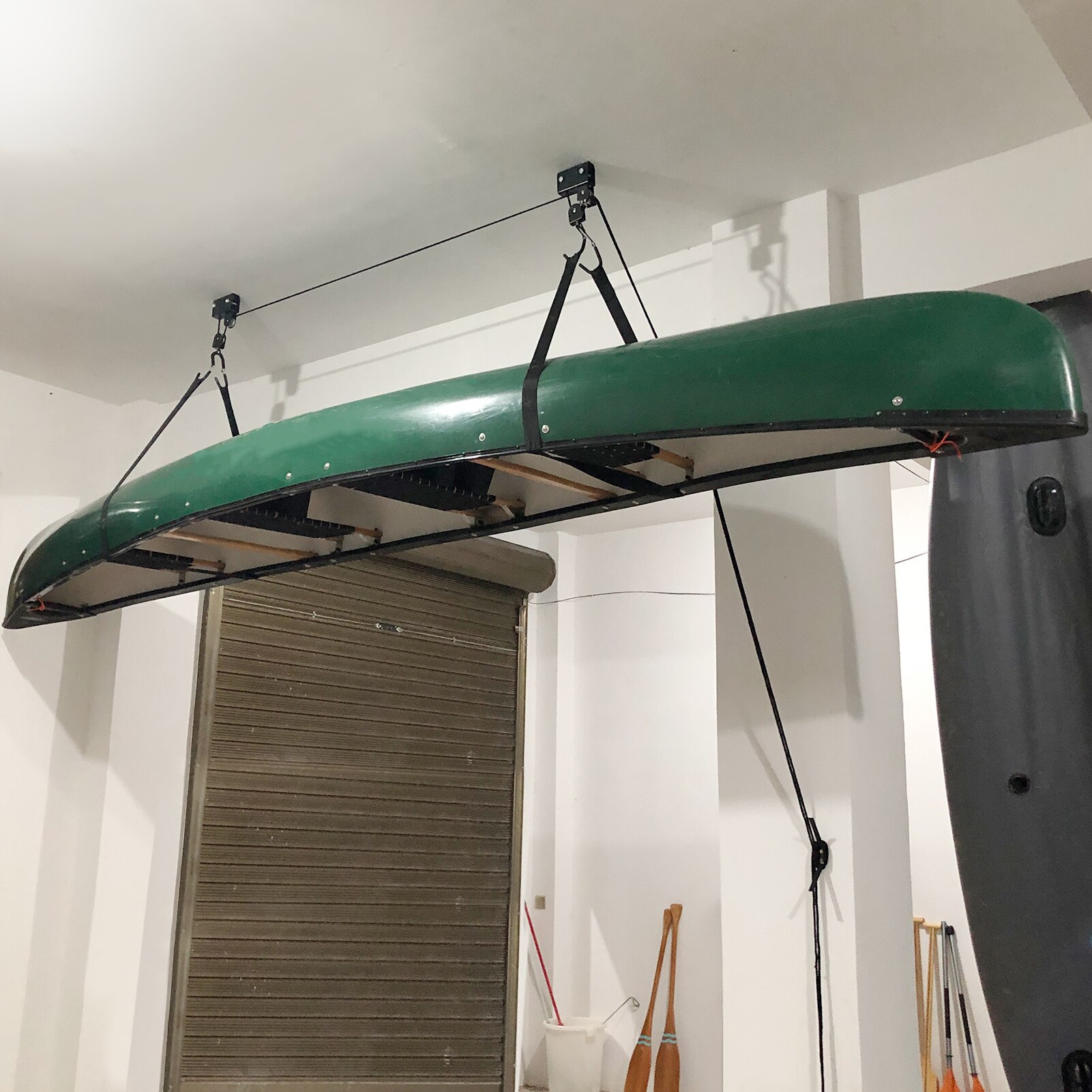 Système de poulie suspendue de Kayak, support de plafond de Garage, support de montage au plafond pour planche à pagaie de vélo, bateau de canoë