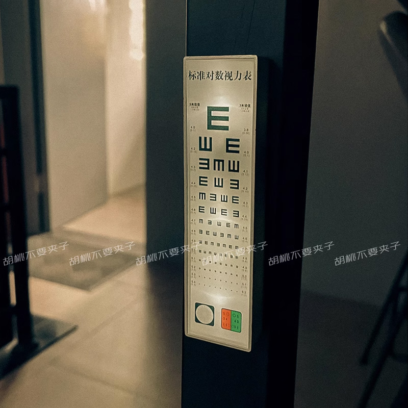 Simulated Mini Micro Eye Chart Acrylic Fridge Magnet Led Lightable Magnetic Pegboard Decoration