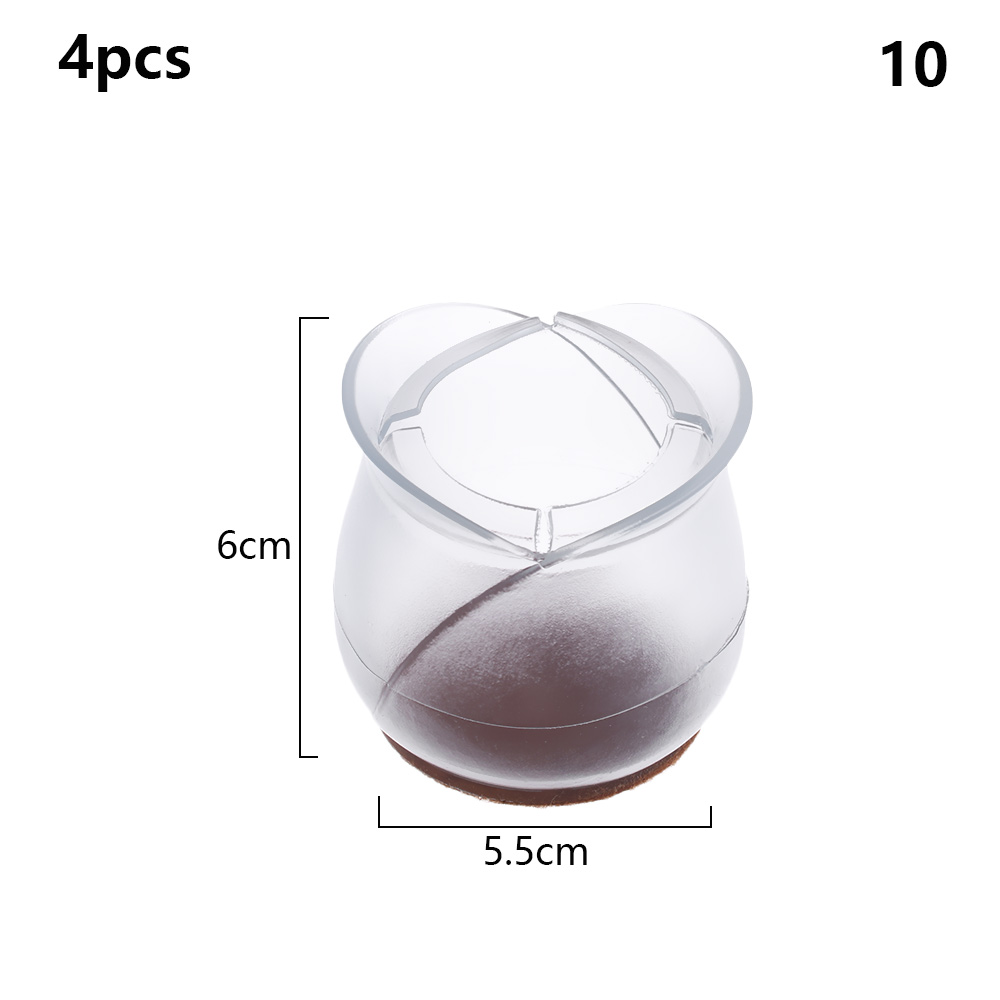 Pieds en caoutchouc protecteurs coussinets fond rond Silicone Table jambe couverture anti-dérapant meubles nivellement pieds chaise Table protecteurs de sol: 10